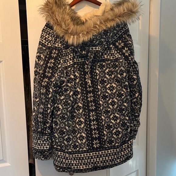 Denim & Supply Ralph Lauren Black and Cream Puffer Coat - Picture 8 of 11